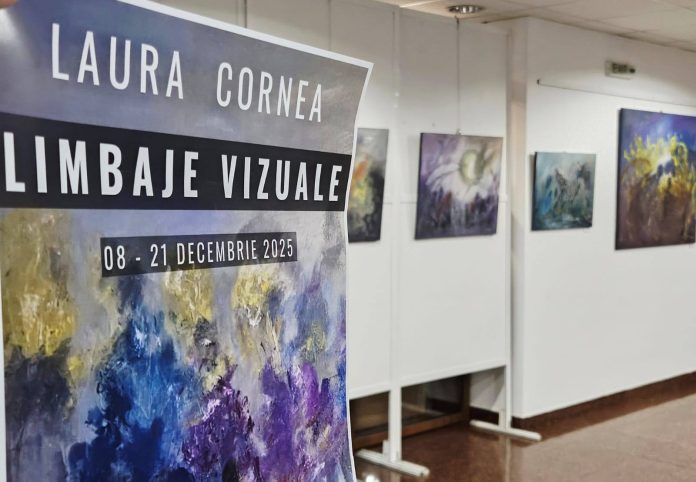 Panou informativ al expoziției Limbaje vizuale la Biblioteca ASTRA