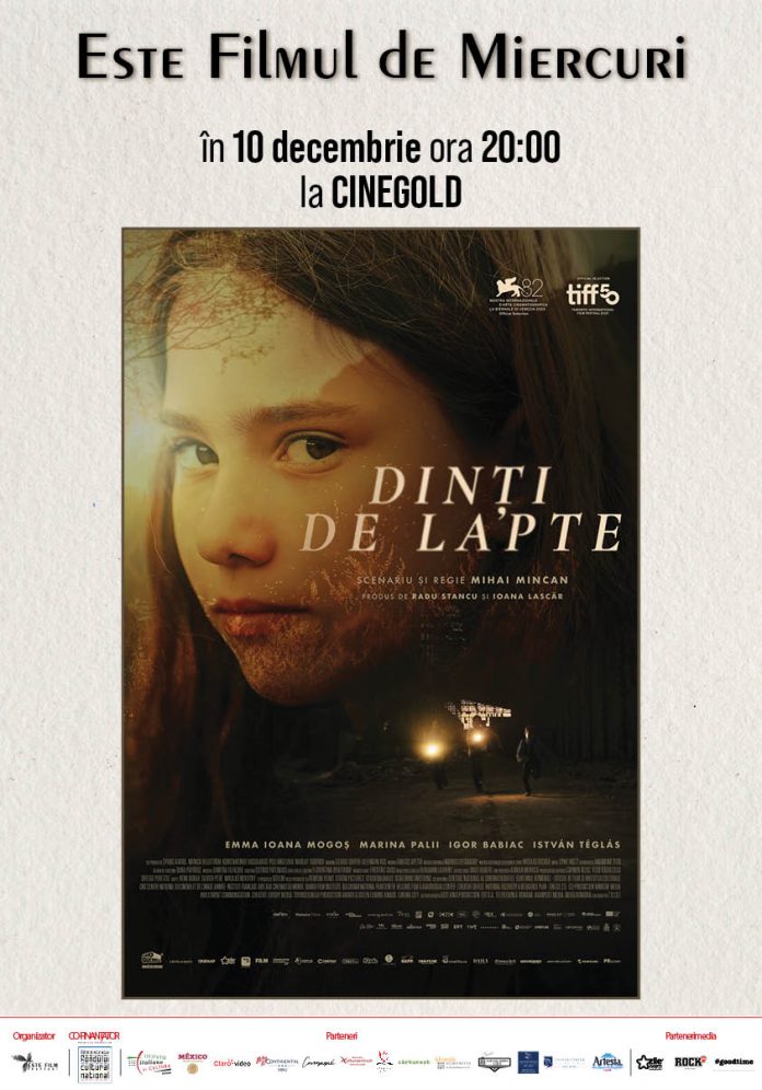 Afisul filmului „Dinți de lapte” de Mihai Mincan pentru ESTE Filmul de Miercuri.