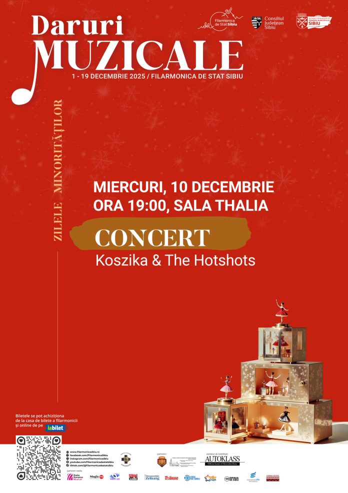 Muzicieni ai Filarmonicii de Stat Sibiu la concertul proiectului „Daruri Muzicale”, ediția a V-a
