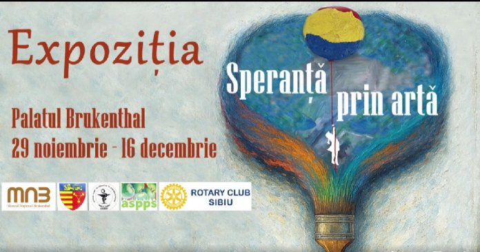 Tabloul unui pacient din expoziția „Speranță prin artă” de la Spitalul Dr. Gheorghe Preda Sibiu