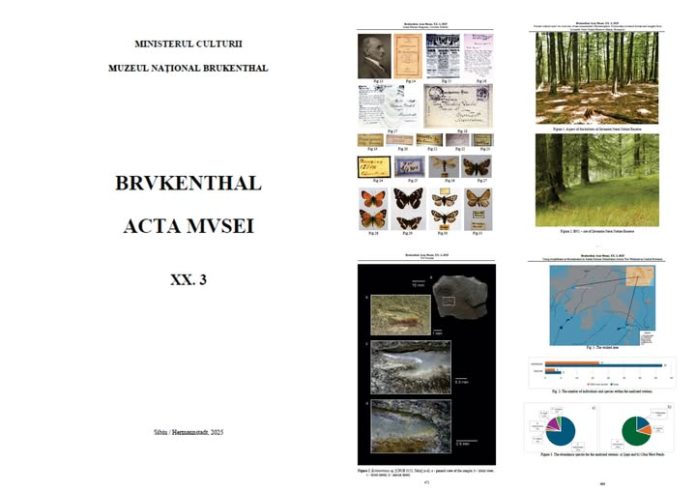 Coperta noului număr din revista Brukenthal Acta Musei publicată de Muzeul de Istorie Naturală Sibiu