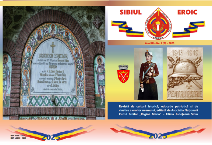 Cuprinsul revistei culturale Sibiul Eroic, prezentând articole despre istorie și credință