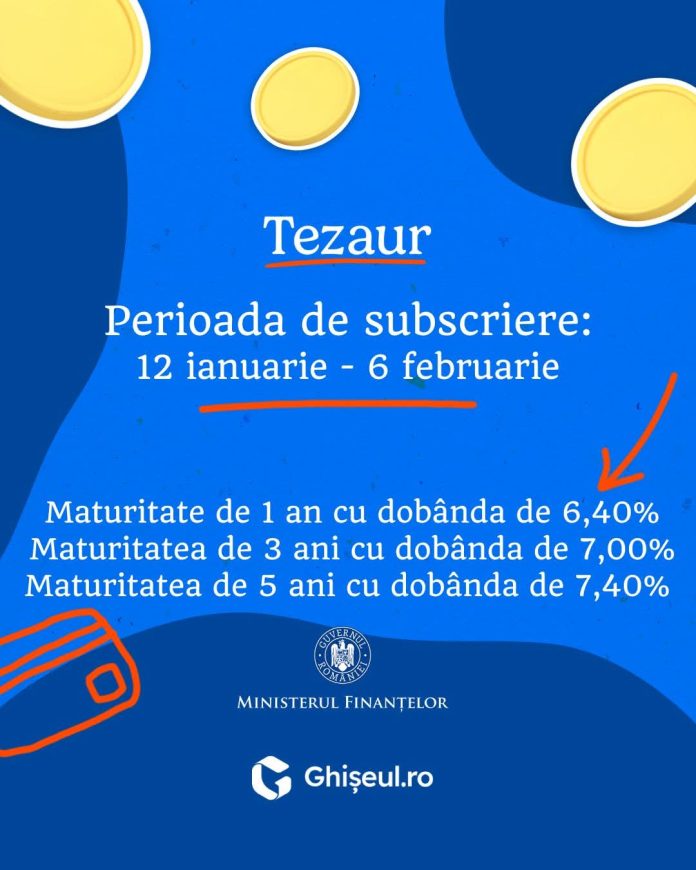 Obligațiuni de stat TEZAUR 2026 lansate de Ministerul Finanțelor cu dobânda atractivă de 7,40%