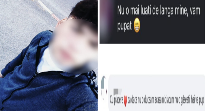 Captură de ecran a conversației dintre tânăra de 14 ani și recidivistul din Sibiu