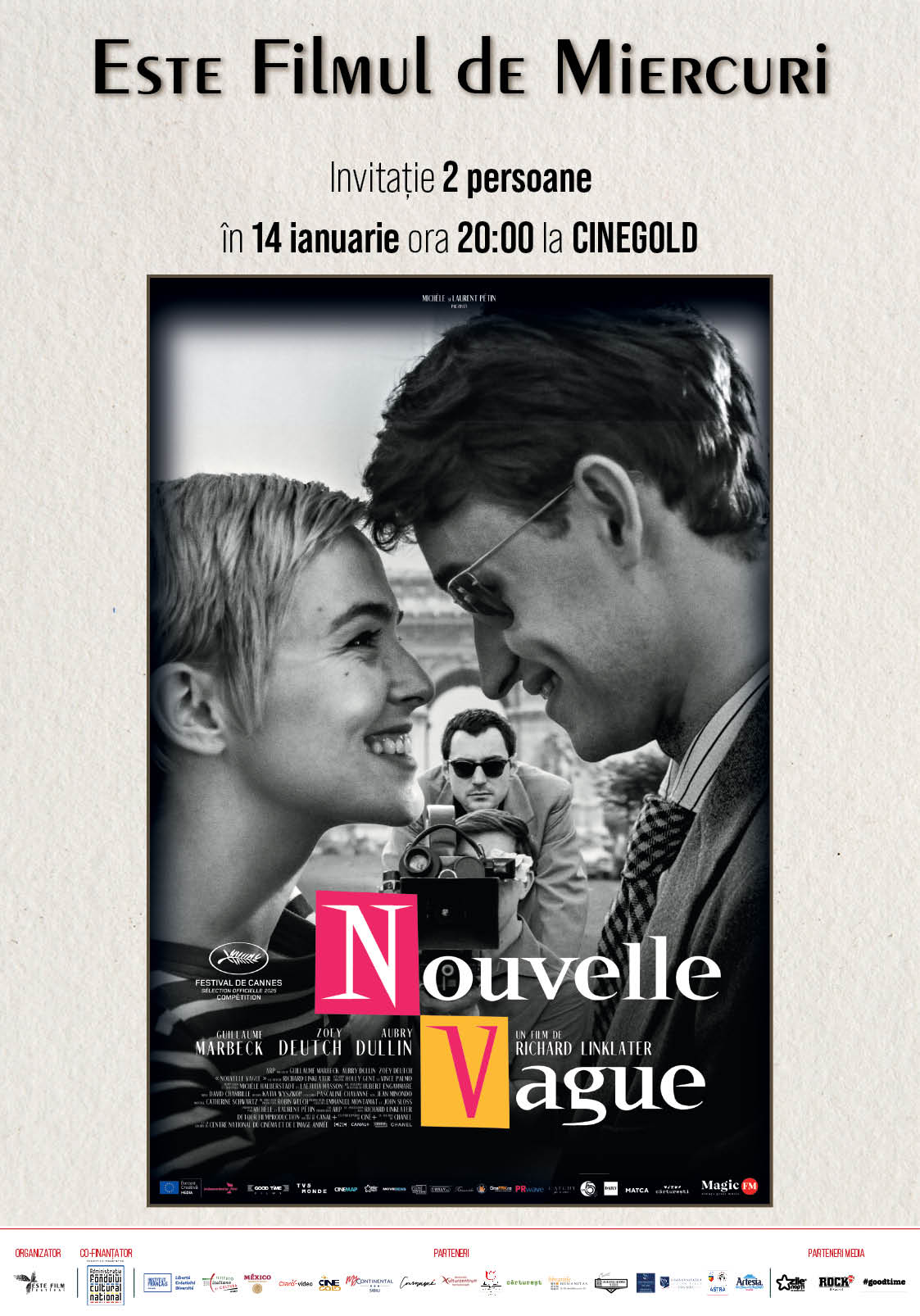Afisul filmului Focus Jean-Luc Godard de la ESTE Filmul de Miercuri, 14 ianuarie.