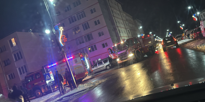 Captură Captură de ecran din filmarea incendiului de apartament la Cisnădie