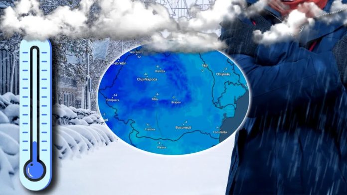 637 Vreme severă cu ger și ninsoare în Sibiu, avertisment meteorologic emis de ANM