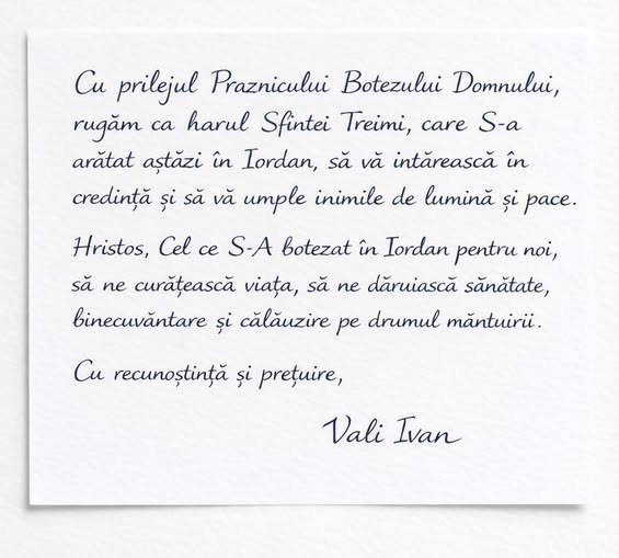 Primarul comunei Sadu la slujba de Botezul Domnului
