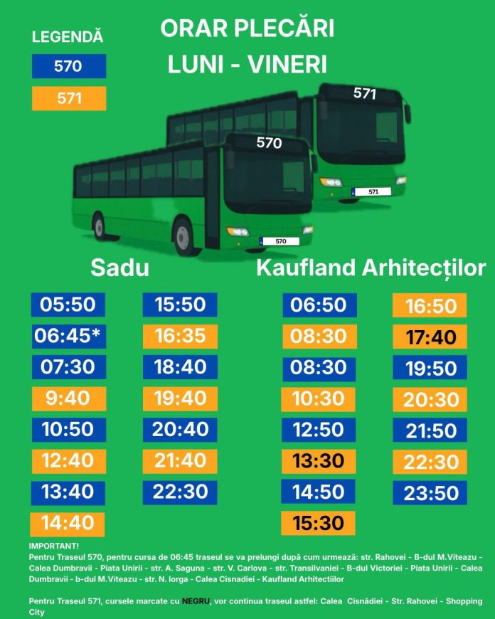 Autobuz Tursib linia 569 pe traseul din Comuna Sadu