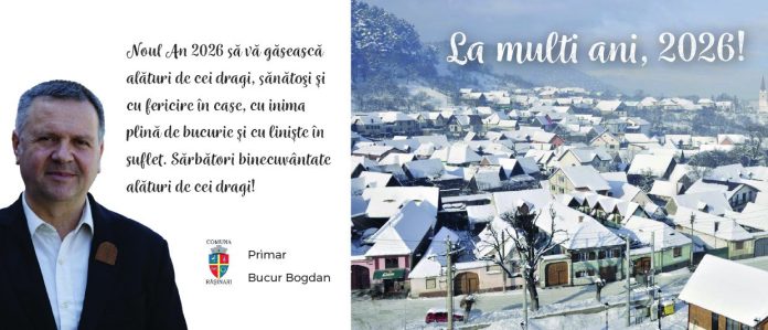 Primarul comunei Rășinari, un mesaj de Anul Nou pentru locuitori, în frumosul cadru satului săsesc