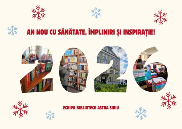 Biblioteca ASTRA Sibiu decorată festiv pentru sărbătorile de Anul Nou