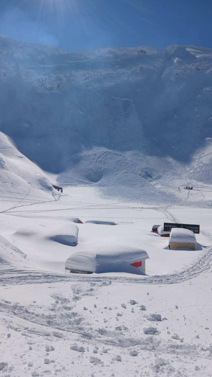 Harta de risc de avalanșă gradul 4 din 5 pentru Bâlea Lac