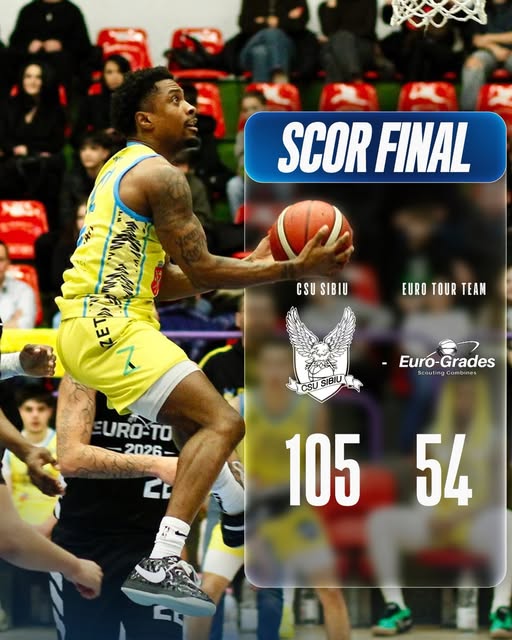 CSU Sibiu în meci de pregătire împotriva selecționatei americane Euro Tour Team
