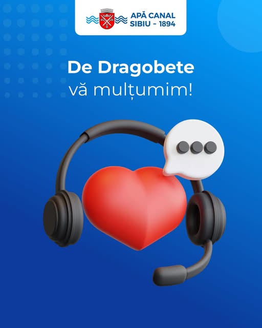 Echipa Call Center de la Apă Canal Sibiu primește flori și felicitări de Dragobete