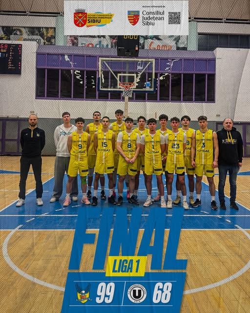 CSU 2 Sibiu în acțiune la meciul de Liga I baschet împotriva ACS U-BT 2 Cluj-Napoca