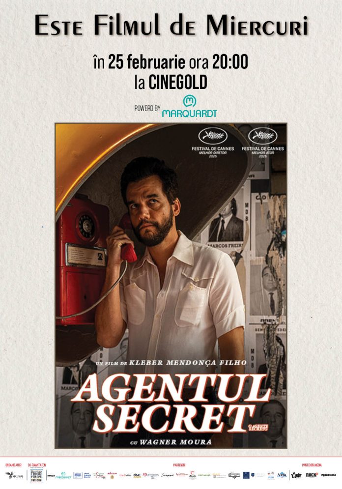Afisul filmului thriller politic Agentul Secret, difuzat la ESTE Filmul de Miercuri Sibiu.