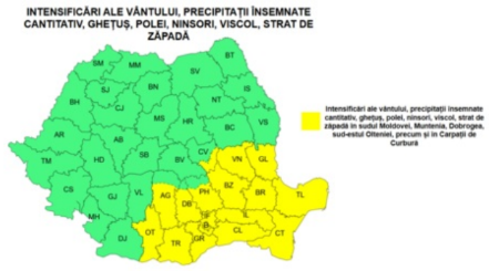Screenshot 2026-02-20 201505 Cod galben Sibiu pentru vreme severă, avertizare meteo cu ninsori și polei