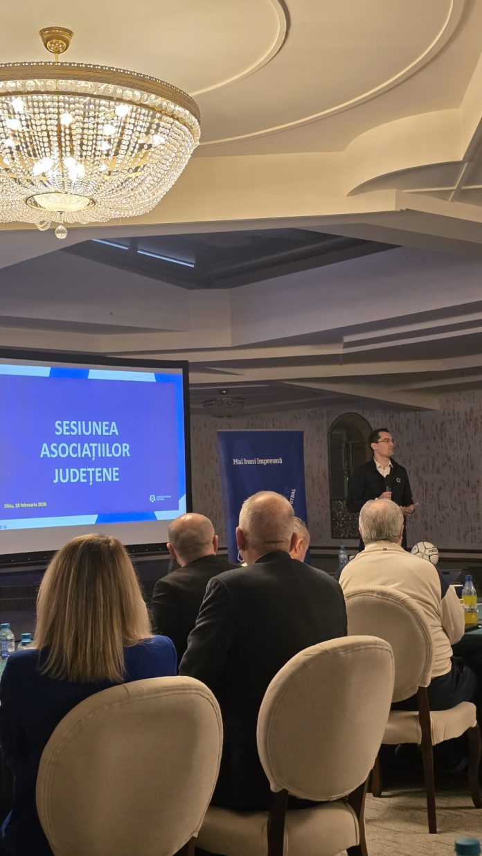 razvan burleanu Răzvan Burleanu, președintele FRF, la evenimentul din Sibiu