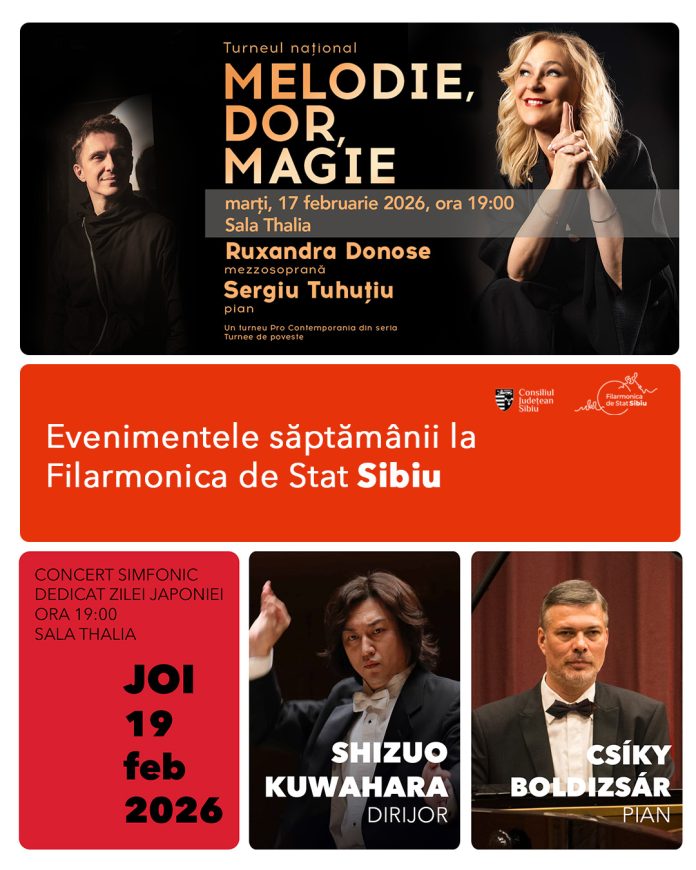Dirijorul Kuwahara Donose la pupitrul Filarmonicii Sibiu pentru concertul dedicat Zilei Japoniei.