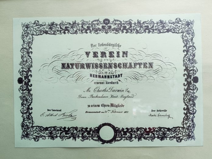 Carte sau manuscris legat de Darwin în colecțiile Muzeului Brukenthal din Sibiul