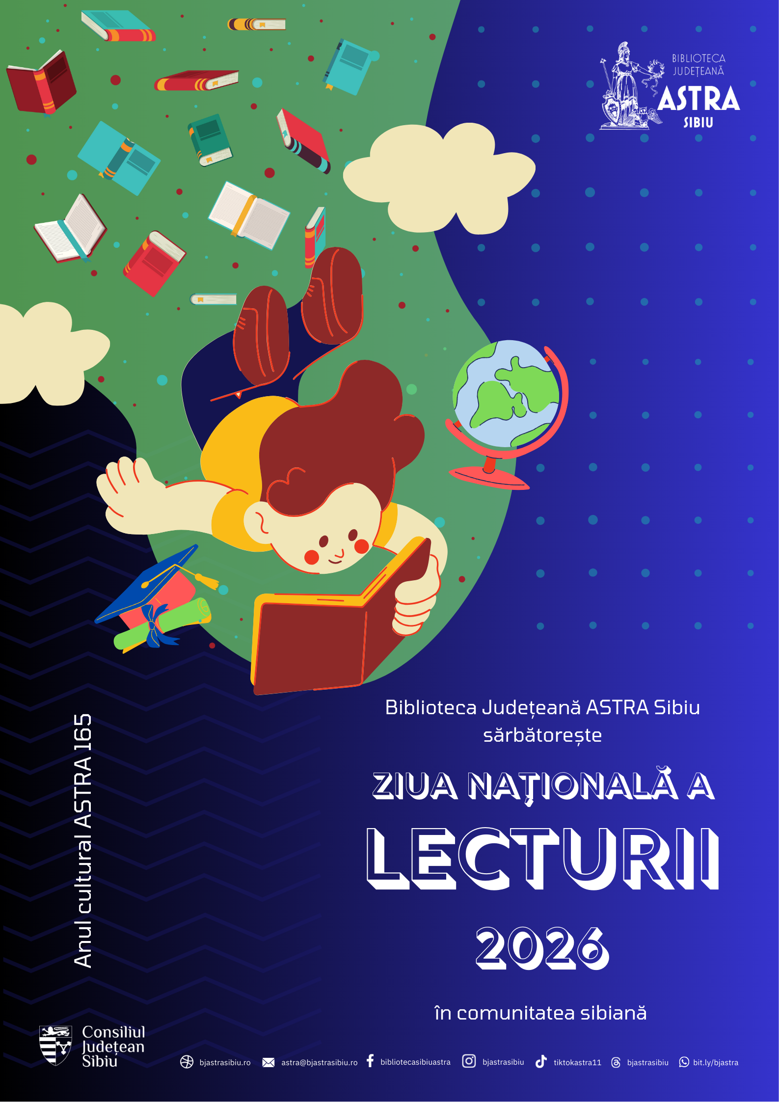 Afisul oficial al evenimentului Ziua Lecturii 2026 la Biblioteca ASTRA Sibiu