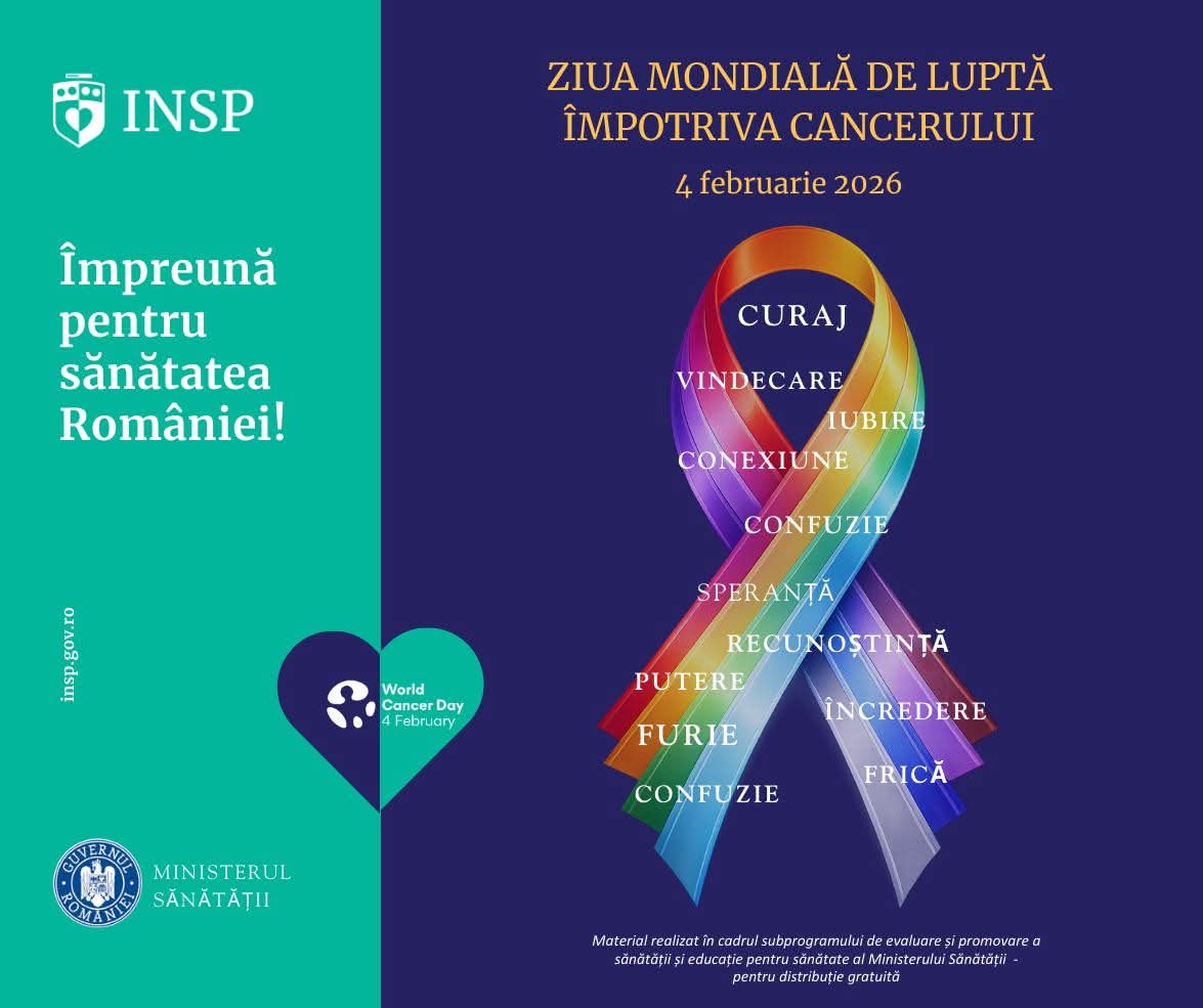 Comunitate unită în Ziua Mondială Cancer, simbolizând speranța și solidaritatea împotriva bolii.