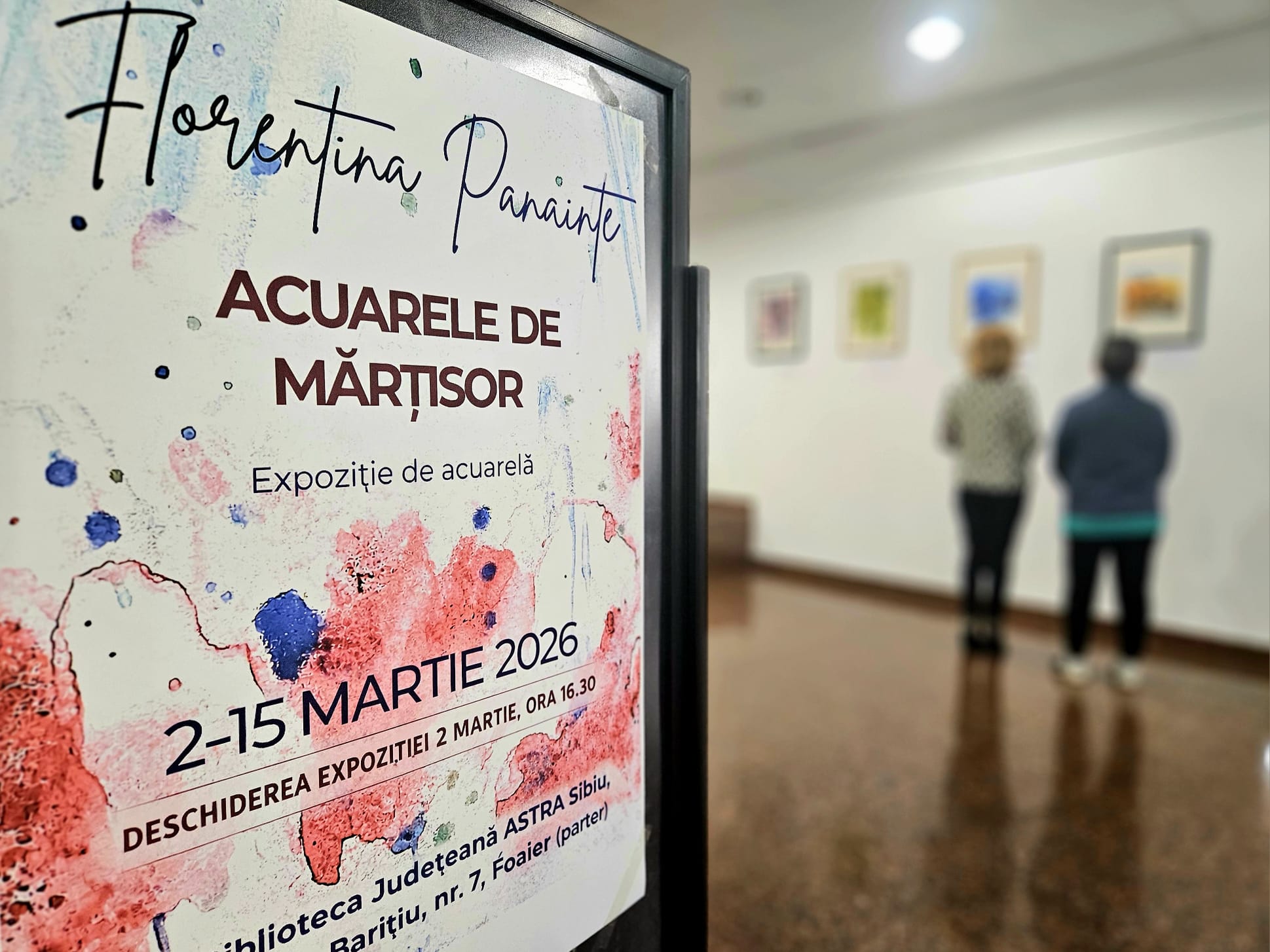 Expoziție de acuarele primăvăratice la Biblioteca ASTRA Sibiu