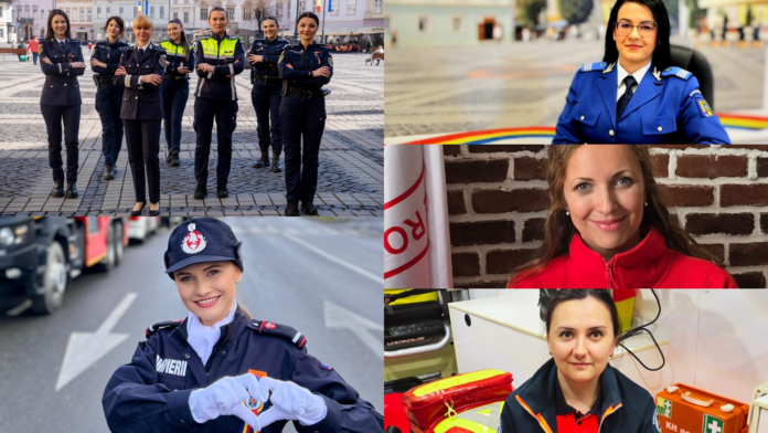 Grup de femei în uniformă, pregătite pentru serviciu în Sibiu