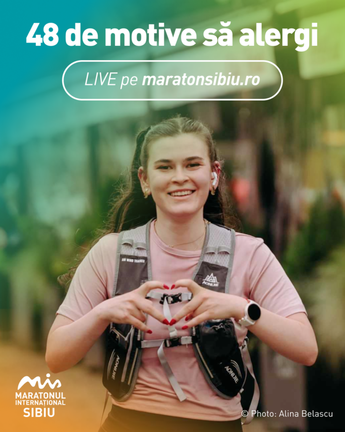 Postare pe Instagram pentru Maratonul Internațional Sibiu anunțând cele 48 de cauze selectate.