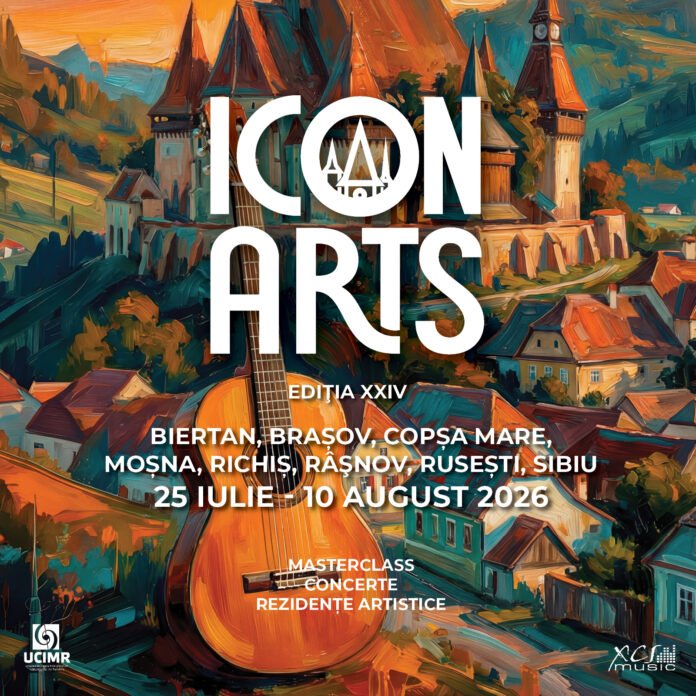 Poster promoțional ICon Arts Transilvania, ediția a XXIV-a, cu programul festivalului
