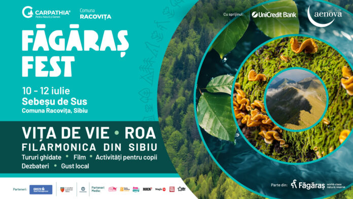 Poster oficial Făgăraș Fest 2026 cu design inspirat de natură și artiști