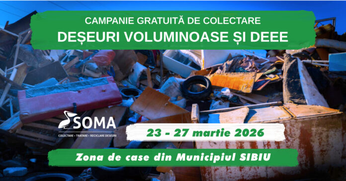 Campania de primăvară pentru colectare deșeuri voluminoase la casele din Sibiu
