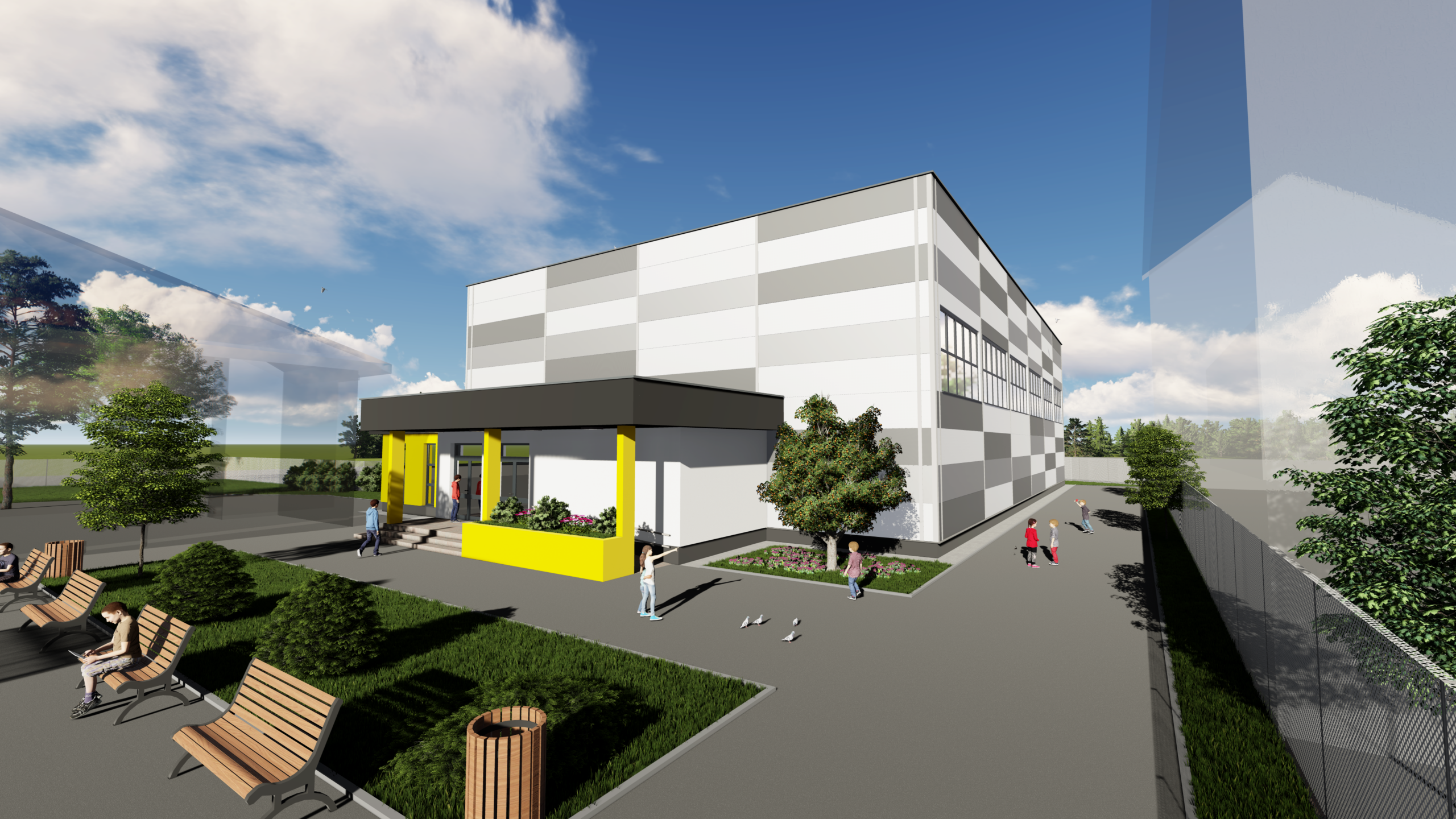 Sala de sport modernă după investiții sportive la Școala Radu Selejan din Sibiu