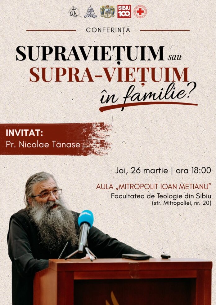 Pr. Nicolae Tănase la conferința despre familie din Sibiu