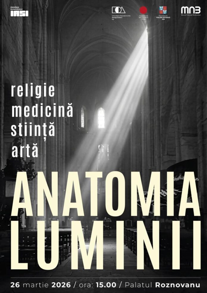Afisul expozitiei Anatomia Luminii de la Iasi