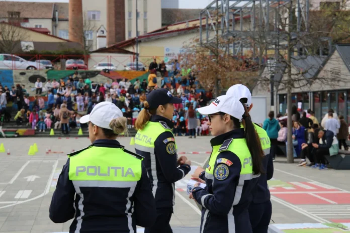 Femei în poliție, ofițer în uniformă, dedicare profesională în serviciul de ordine publică
