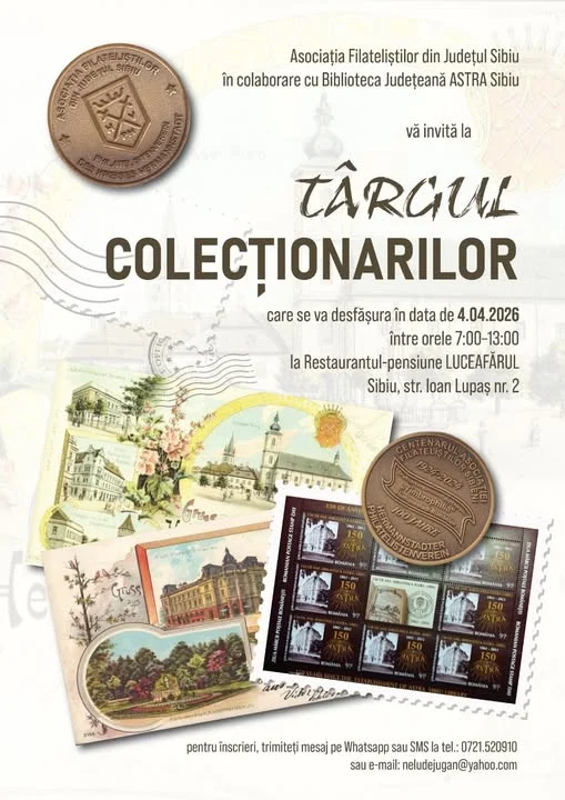 Târgul Colecționarilor, organizat în parteneriat cu Biblioteca ASTRA Sibiu