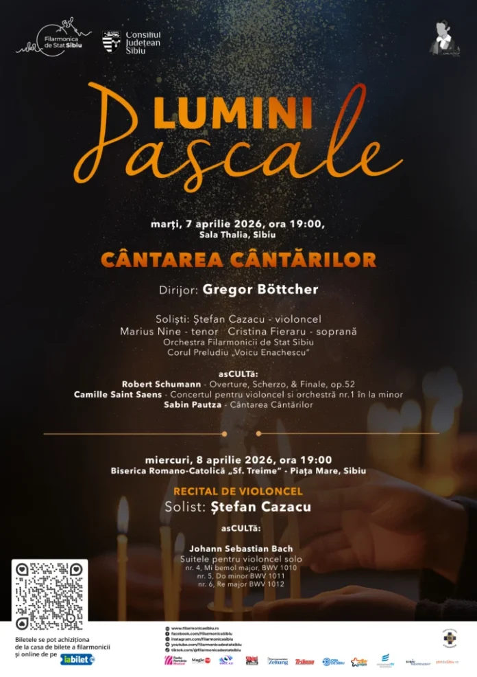 Sala Filarmonicii de Stat Sibiu, pregătită pentru serile de concerte Lumini Pascale