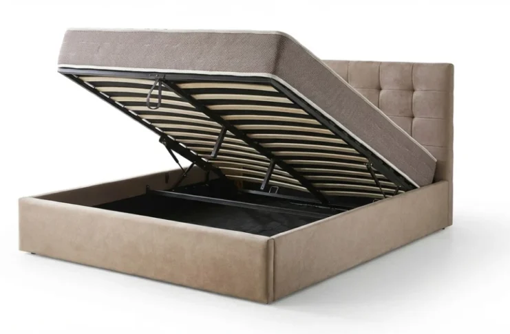 La ce trebuie să fii atent la sistemul de rabatare al unui pat tapițat. Sfaturi utile pentru alegerea unui model cu ladă de depozitare