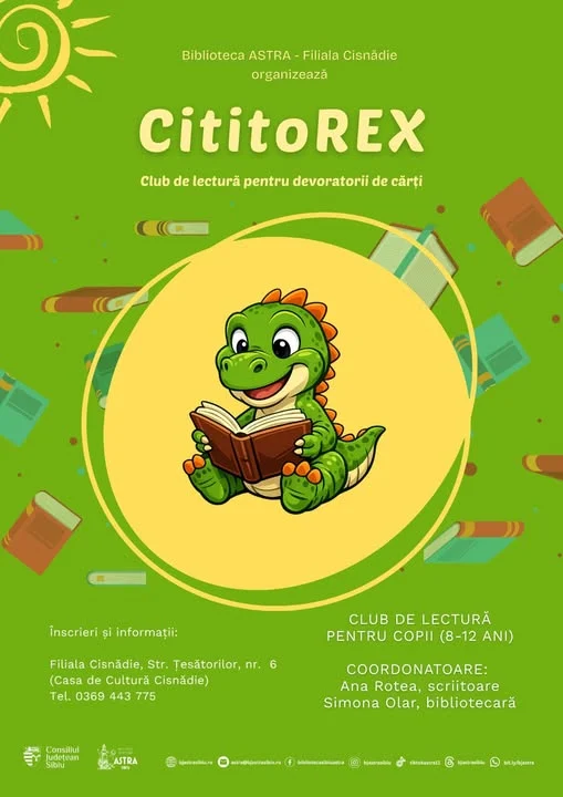 Club de lectură pentru copii lansat de Biblioteca ASTRA Sibiu la Filiala Cisnădie