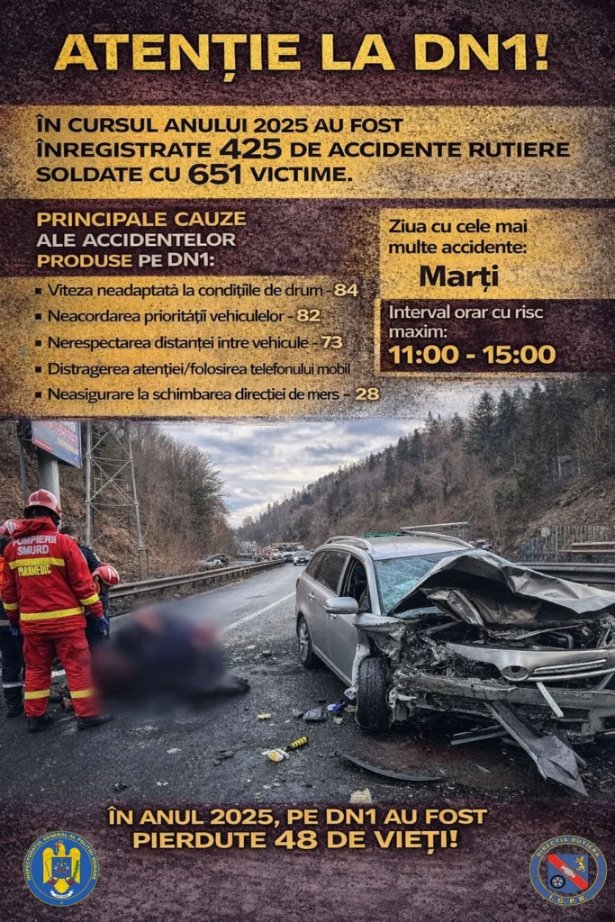 Filtru rutier pe DN 1: Polițiștii sibieni intensifică controalele pentru prevenirea accidentelor!