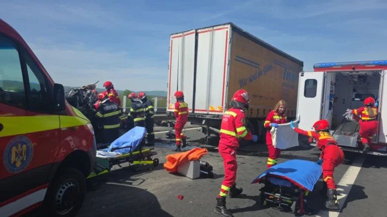 Accident grav pe A1, între Sibiu și Sebeș. O persoană a rămas încarcerată!