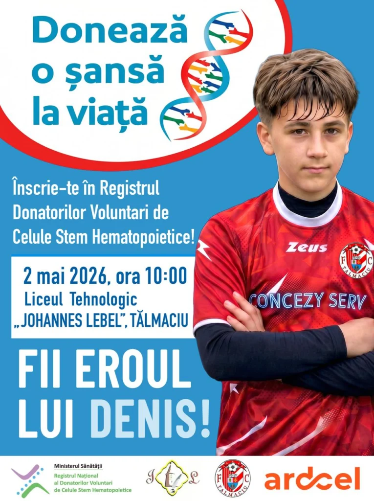 Fii erou pentru Denis: înscrie-te ca donator de celule stem