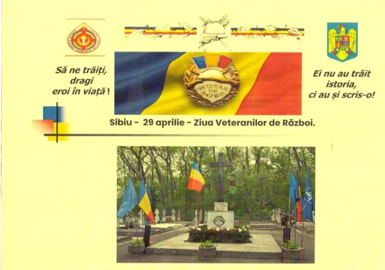 Omagiu veteranilor de război, la Sibiu: „Conștiința vie a istoriei noastre naționale”