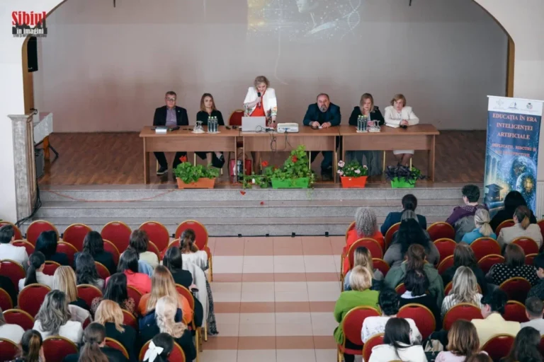 Conferință pe tema „Educația în era inteligenței artificiale – implicații, riscuri și noi perspective” găzduită de Liceul Tehnologic „Johannes Lebel” Tălmaciu – au fost prezente peste 250 de cadre didactice