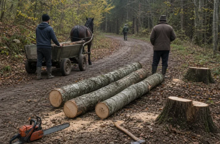 Tânăr din Șmig, pedeapsă de 1 an de închisoare pentru tăiere ilegală și furt de arbori