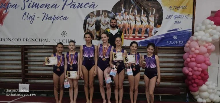 Vis împlinit pentru Sibiul sportiv: 65 de medalii la Cupa „Simona Păuca” pentru Kids Acro Dance Sibiu