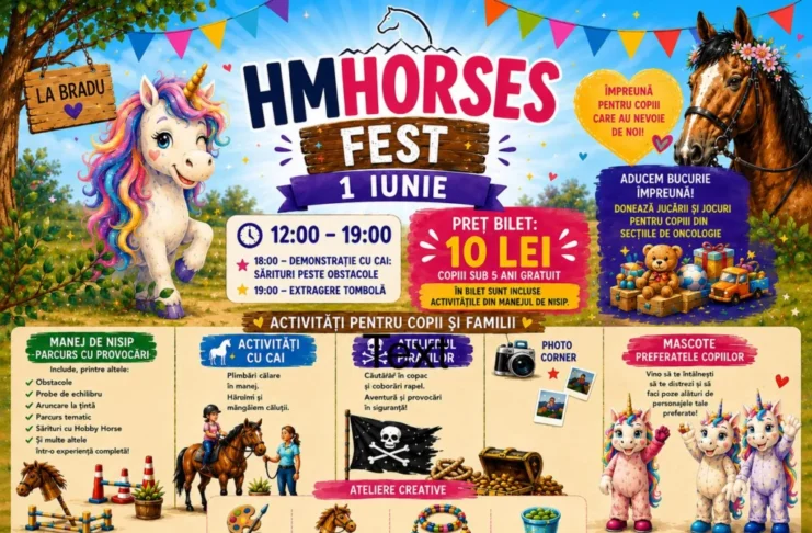 HMHORSES Fest transformă 1 Iunie într-o zi magică pentru copii și familii, la Bradu