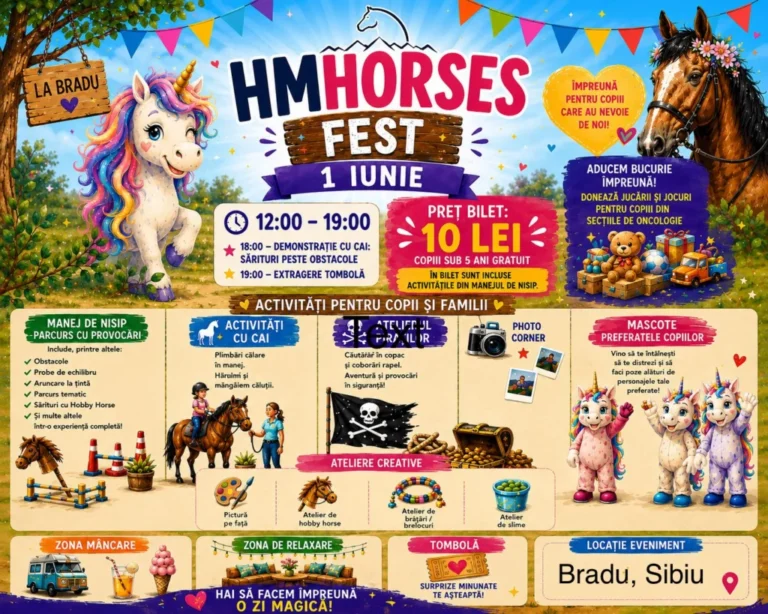 HMHORSES Fest transformă 1 Iunie într-o zi magică pentru copii și familii, la Bradu