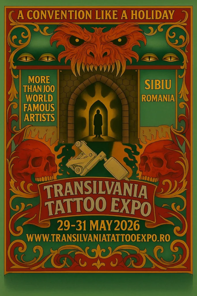 Arta și solidaritatea cuceresc Sibiul: Cavaleri și artiști stradali pregătesc terenul pentru cea de-a 14-a ediție Transilvania Tattoo Expo